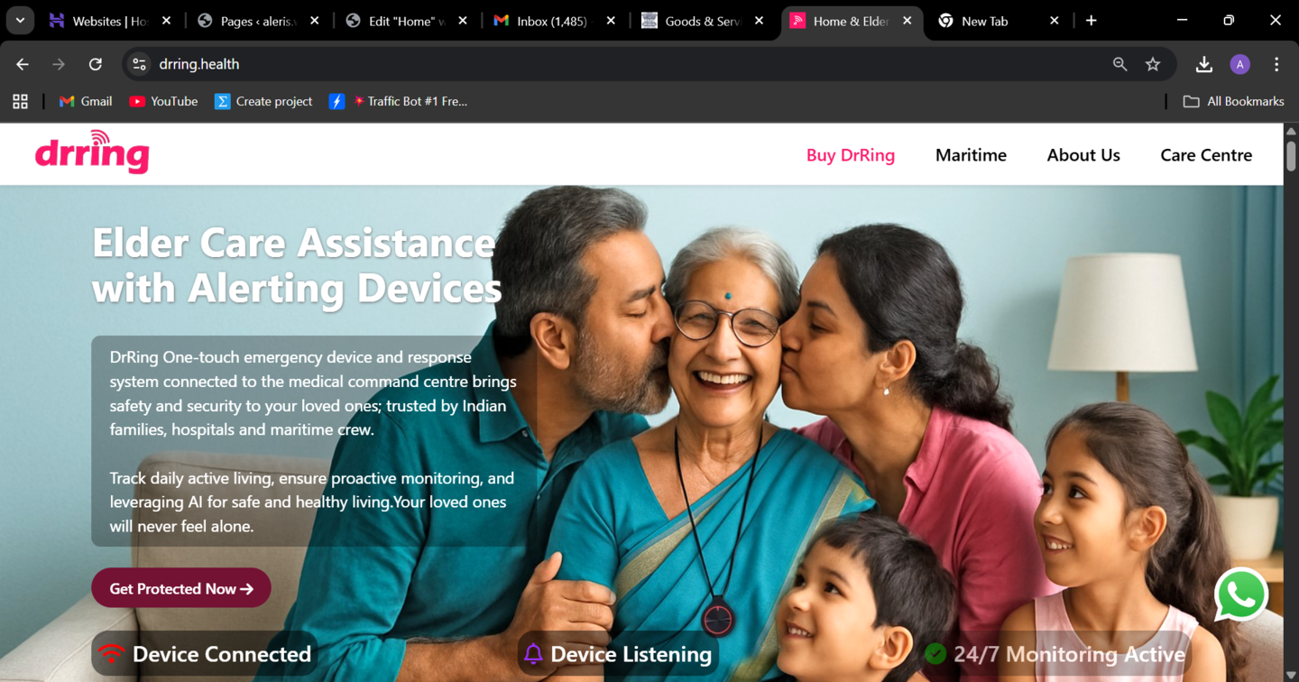 Drring Health — website development by Aleris